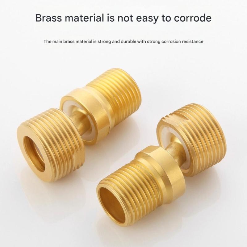 360 Degree Adjustable Angled Bents Base Lengthened Brass Shower Tap Adapter Curved Feet for Kitchen and Bathroom