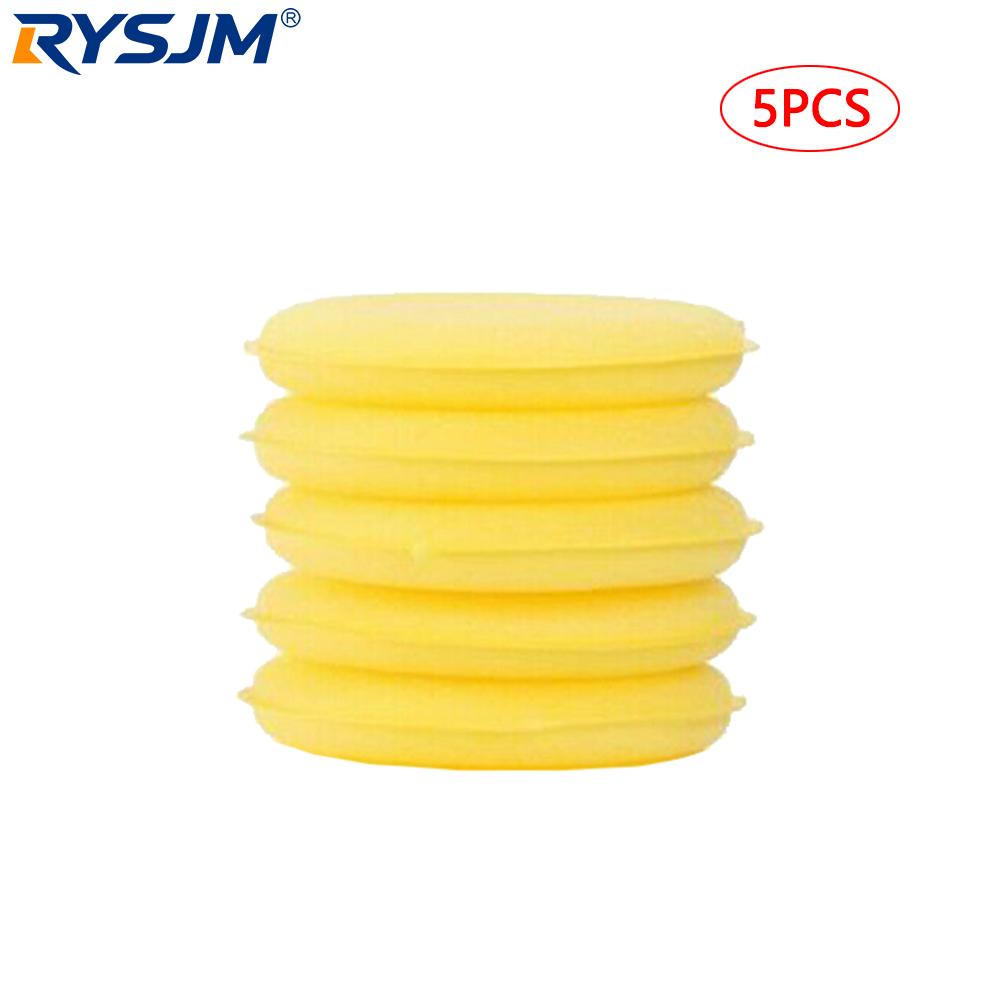 

5PCS / 10PCS Car High Density Round Waxing Polishing Sponge Foam Sponge For Vehicle Furniture Glass Floor Wash Cleaning Tool