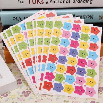 10Sheets Smile Stars Decal School Children Kids Teacher Label Reward Cute Sticker