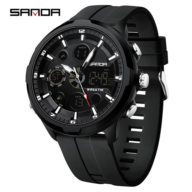 Sanda Youth Luminous Waterproof Multifunctional Men's Sports Watch