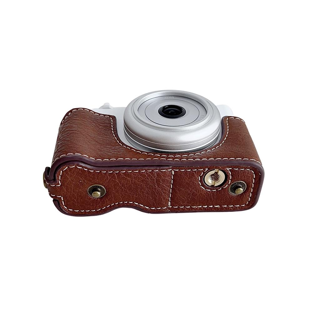 Digital Camera Protective Case PU Leather Camera Storage Bag with Removable Shoulder Strap Compatible with  ZV1 F  ZV1M2