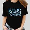 Unisex T-shirts Anime Kpop Demon Hunters Letter Printed Unisex T-shirts