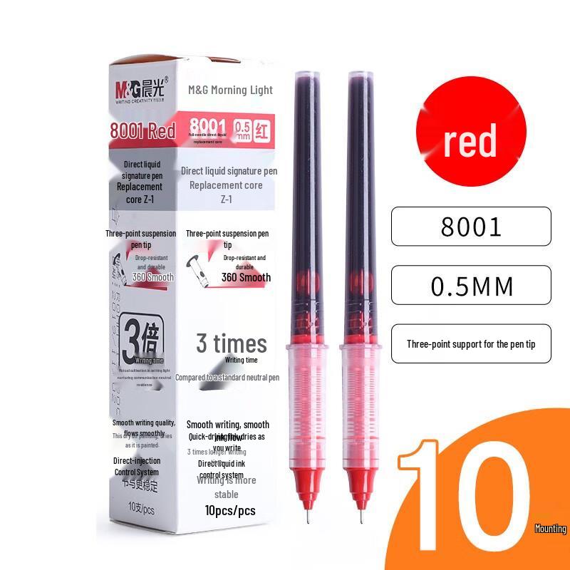 

MG Direct-Fill Rollerball Pen with Replaceable Quick-Drying Ink Cartridge and Full Needle Tube