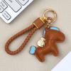 Cartoon Style Pony PU Keychain Candy Color Year Horse Mascot  Zodiac Celebration