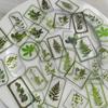 30 Pieces of Vintage Flowers Plants Leaves Handmade Account DIY Decoration Stickers Magazine Decoration Supplies DIY Decoration Label Stickers