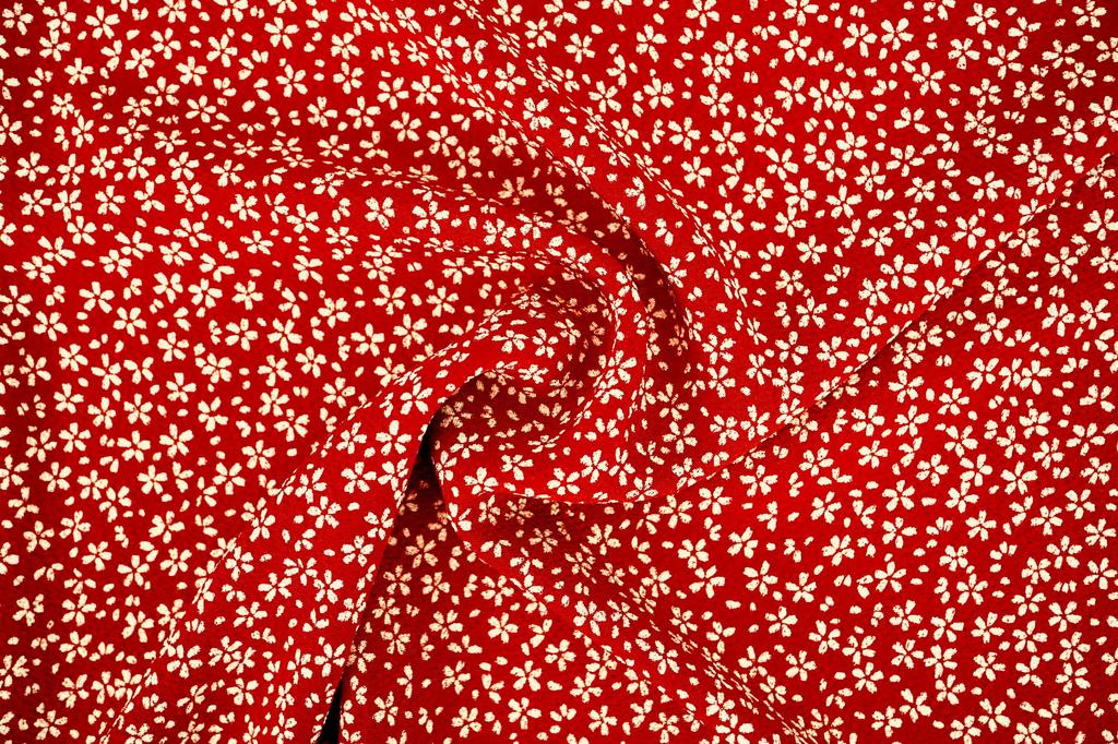 Blossom Snowstorm X X Japanese Edo Washable Made In Japanese Tsumami Japanese Japanese Sold by the Cut [Uni Fiber] [Komon Kobo] [Nikoshi Chirimen]