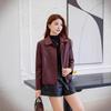 Stylish Women's Genuine Leather Jacket - Slimming Autumn Short Coat for Versatile Fashion