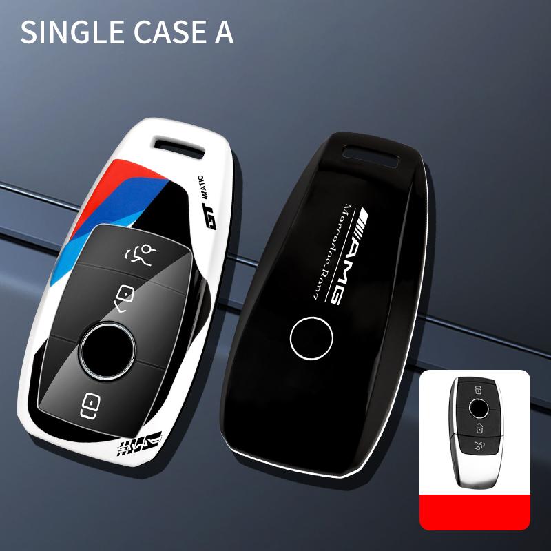 Hub Cap HOT ABS Car Key Case Cover Shell Fob For Mercedes Benz A C E S Class W204 W205 W212 W213 W176 GLC CLA AMG W177 Auto Accessories DL1