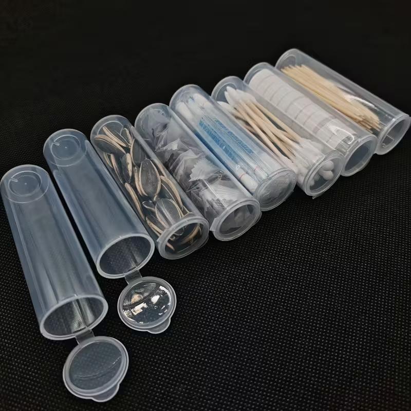 2/4/6 ks Mini držák na párátka Přenosná úložná krabička na vatové tyčinky Cestovní organizér na vatové tyčinky, štětce na make-up a malé nezbytnosti s víčky