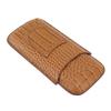 Cigar Holder Case Artificial Leather Portable Durable Elegant 3 Finger Cigar Box for Travel Outdoor