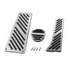 Motoforti Gas Accelerator Brake Footrest Pedal Pad Covers for Smart ForTwo Metal Black Silver 1 Set Mercedes-Benz 2009-2014, Tone,