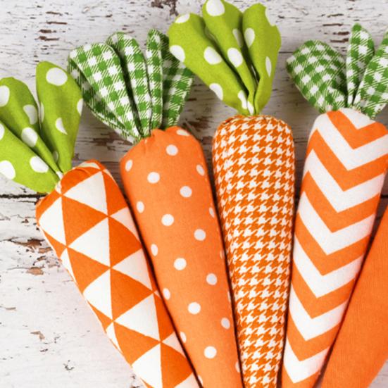 1/5 Pcs Easter Carrot Ornaments Stuffed Fabric Simulation Carrot Hanging Decoration for Spring Party Home Decor