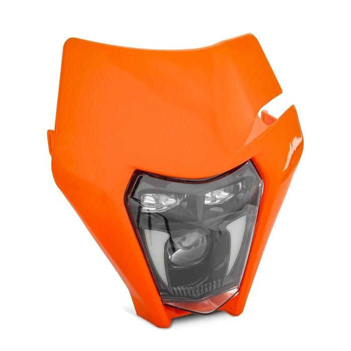 LED Headlight + Plate for KTM EXC / EXC-F / Freeride / Enduro / SMC 14-25 SW3 Orange
