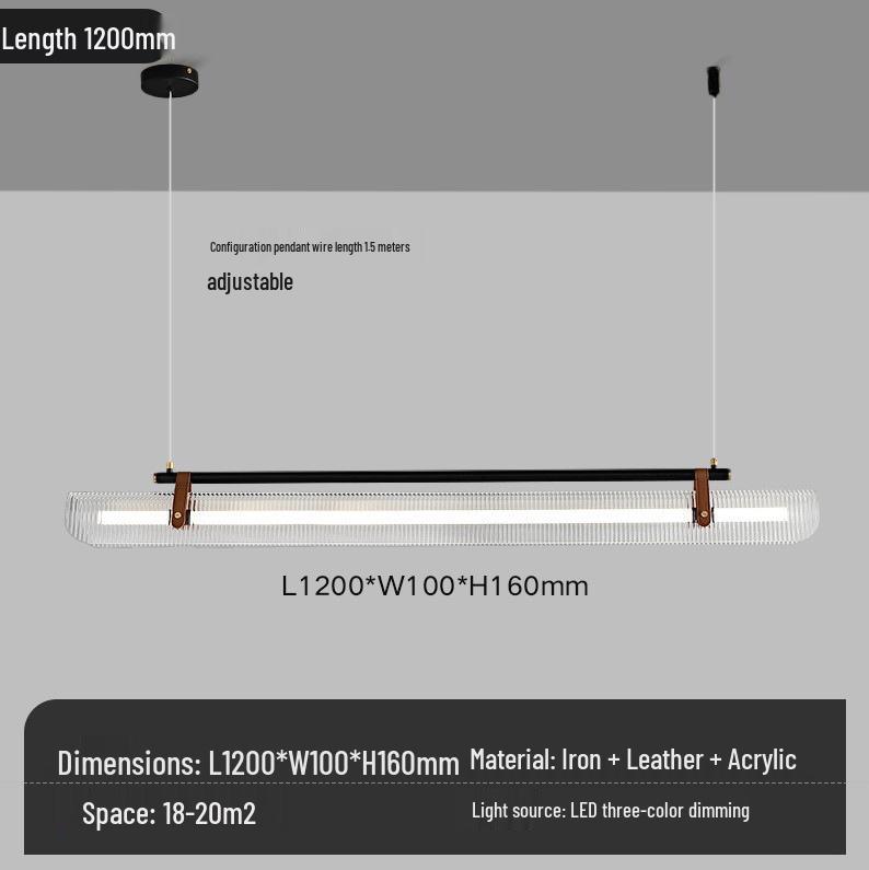 Modern Italian Minimalist Linear Pendant Light for Restaurant or Office