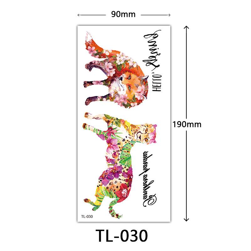 Blumen Tattoo Aufkleber, Farbige Skizzen Tattoo Aufkleber, Englische Buchstaben, Hochzeitsfotografie Tattoo