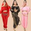 Women's Indian Belly Dance Long Sleeve Costume Set for Performance and Practice