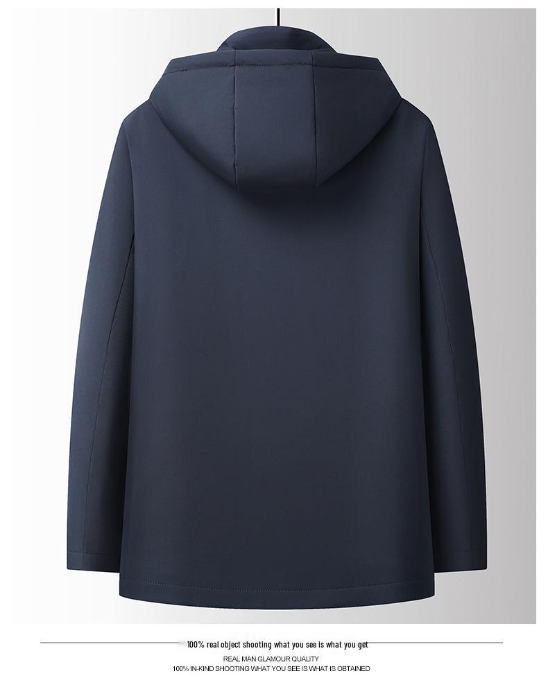 Men's New Style Winter Goose Down Jacket with Detachable Liner – Thick, Warm, and Business Casual.