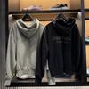 Felpa con cappuccio e zip Essentials Uomo Donna Oversize in Cotone con Stampa Lettere sul Retro Calda per l'Inverno Foderata in Pile