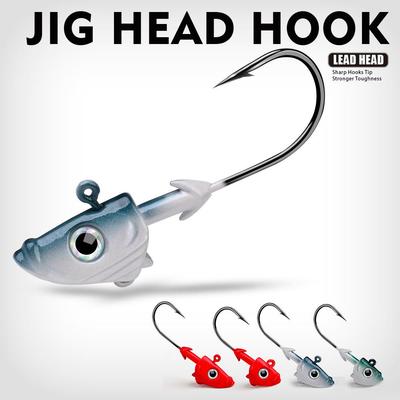 21.5g JIG Head Fishing Hook Lead Hook Lure Soft Worm Jig Lure Hook Fishing Accessories
