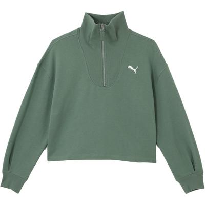 Ihr High-Neck HZ TR Unifarben Retro Sportlich Lässig High-Neck Sweatshirt Damen Sweatshirt Hellgrün Grau 680271-44