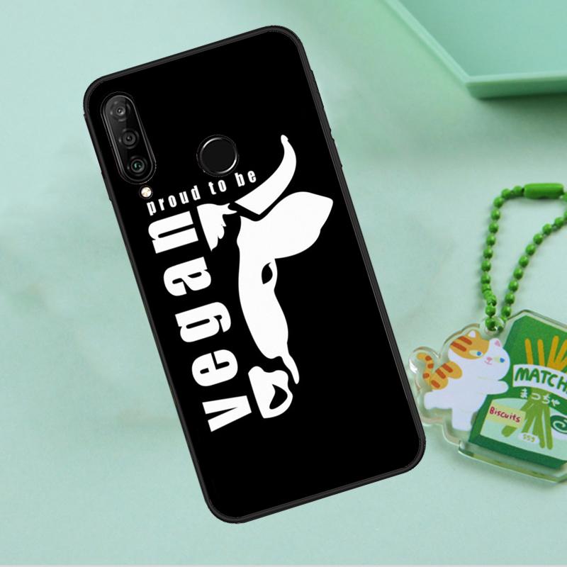 GO VEGAN Hülle für Huawei Nova Y90 Y70 Y60 Y61 Y91 Y72 9 10 SE 12i 12s 11i 5T P60 Pro P20 P30 P40 Lite