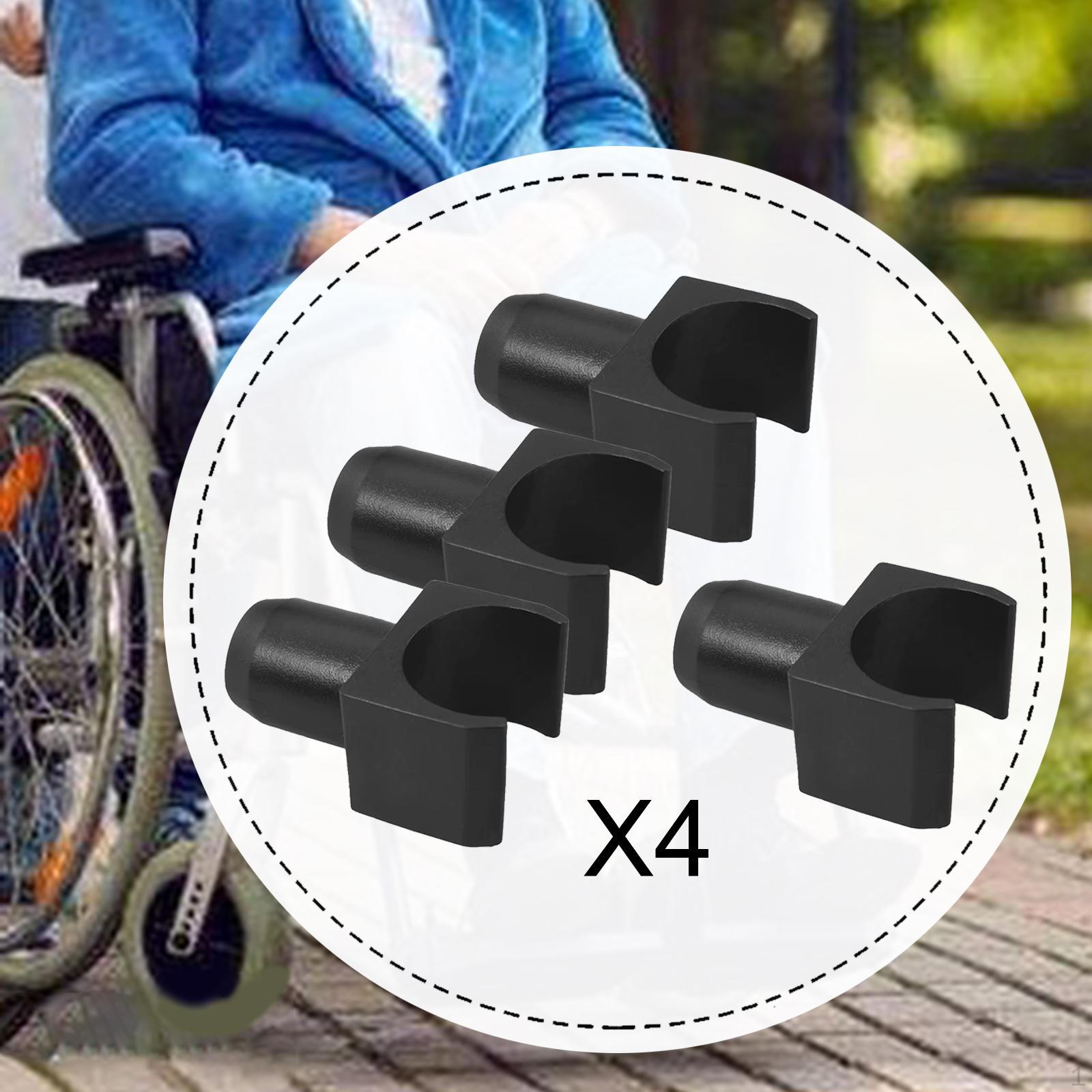 

4x Replacement Wheelchair Seat Rail Guide Repair Parts Universal Components чорний