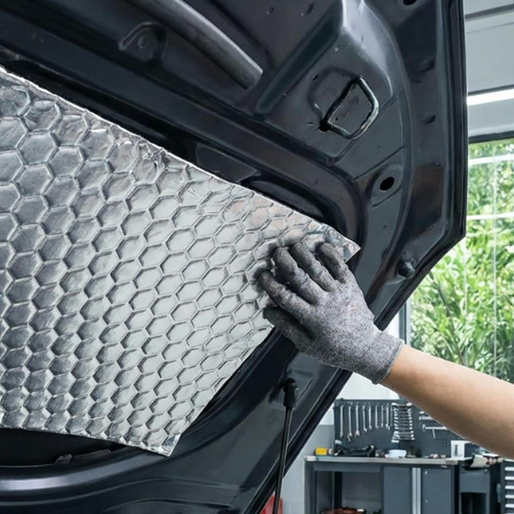 Car Sound Deadener Mat Butyl Rubber Noise Insulation Audio Damping Sheet Heat Shield Vibration Proof Sticker Auto Hood Door Roof