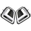 Compatible with 2019-2021 Subaru Forester: Front Fog Light Frame, Bumper Light Trim, and Cover.