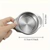Leeseph 1pc Stainless Steel Food Can Strainer, Tuna Strainer, Sieve Tuna Lid Press Canning Colander, Oil Drainer, Kitchen Tools