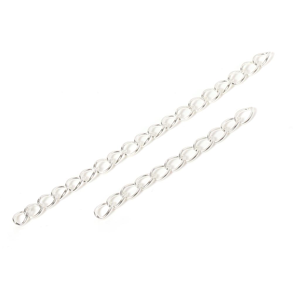 100pcs Extension Chain Necklace 5cm Bulk Bracelet Extended Chains Tail Extender For DIY Jewelry Making Components Wholesale