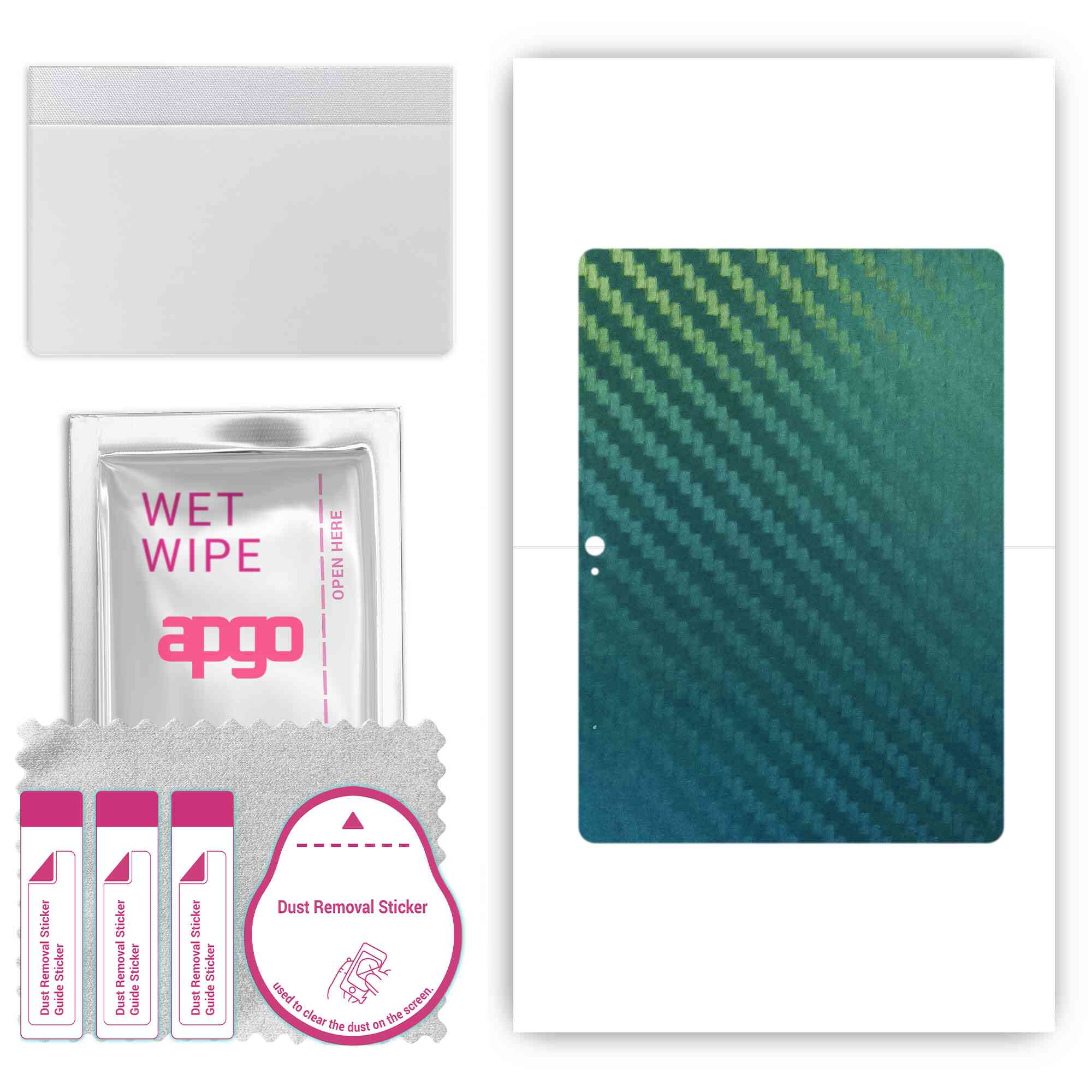 

apgo Protective Skin Sticker for the back compatible with Huawei MediaPad M2 10.0, Wrap Film, Foil, Vinyl - Pattern Carbon Chameleon CAKA1