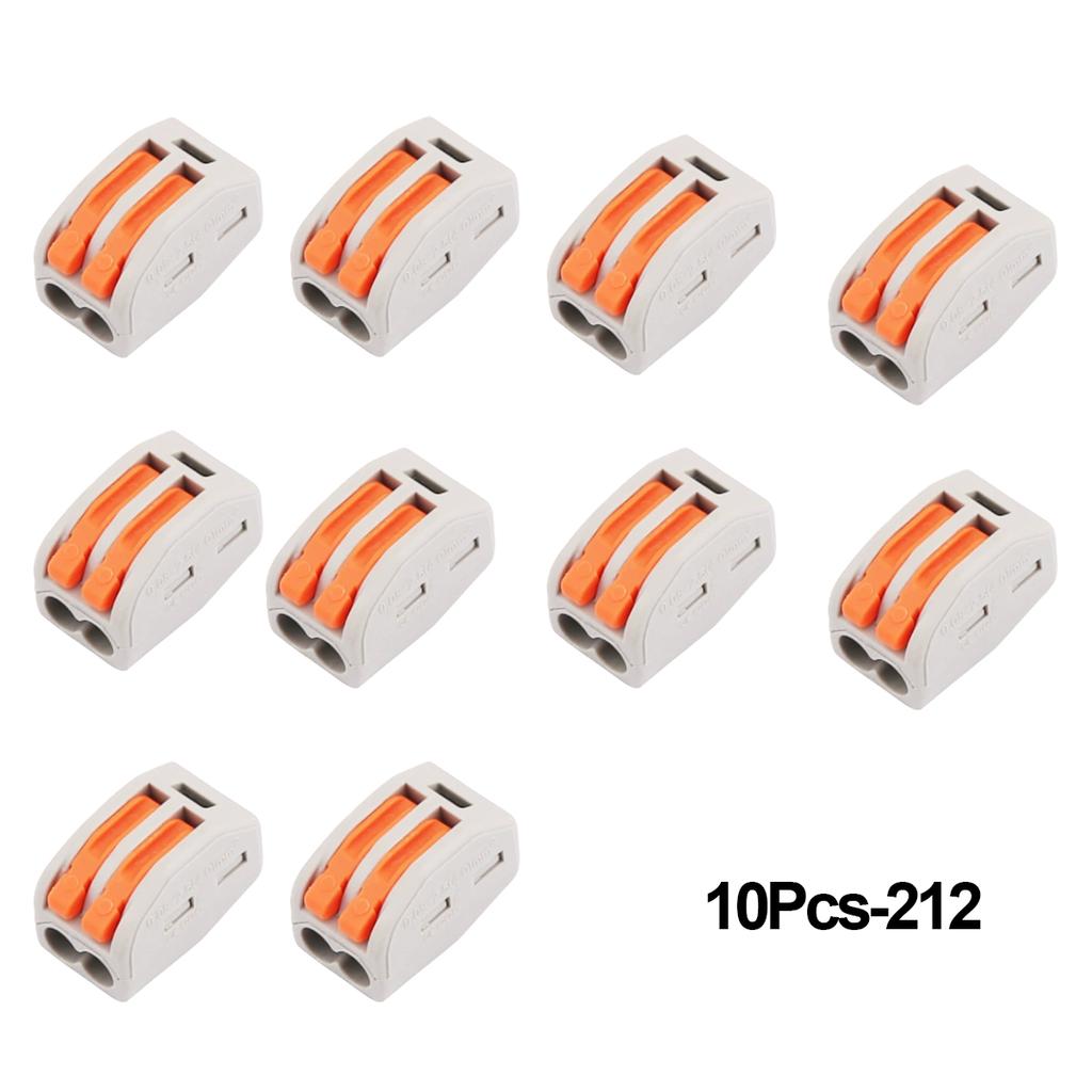 10Pcs Wire Connectors, Lever Nut Connector, Mini Electrical Connectors,Splicing Type Quick Terminal Block Spring Connector