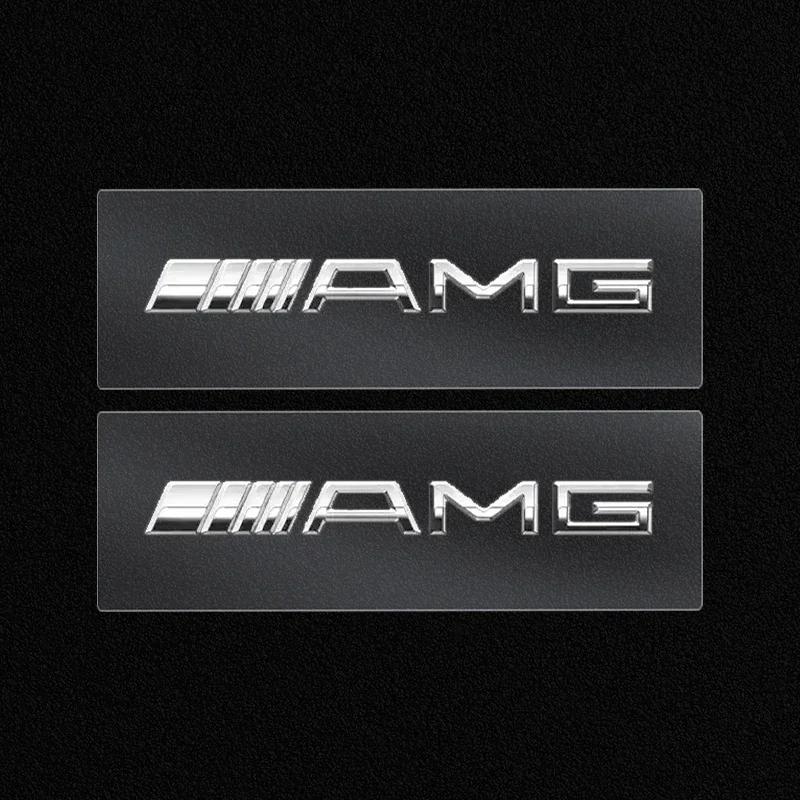 FBK3 Car For Mercedes Benz AMG Car Front Seat Headrests Badge Decal Car Side Window Stickers for Mercedes Benz AMG W204 W205 W212 W21