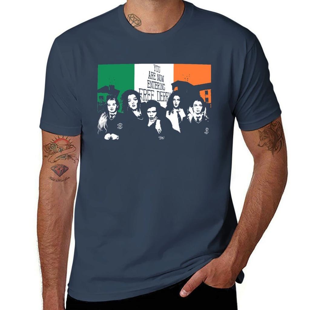 Grappig Unisex Derry Girls Geweldig Voor Muziekfans T-shirt Basic Ronde Hals Korte Mouw Top
