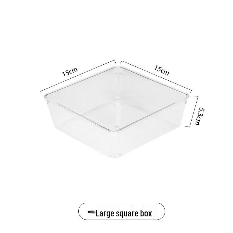 Przezroczysty pojemnik z szufladami do przechowywania sztućców kuchennych, kosmetyków na biurko i drobiazgów