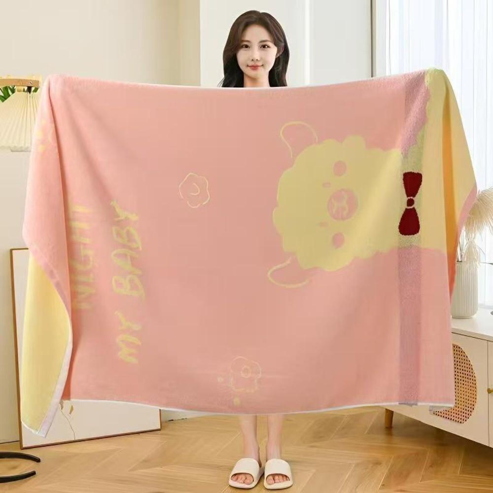 New 70x140cm Bath Towel Soft Jacquard Oversized Towel Absorbent Home Towel Home Daily Use
