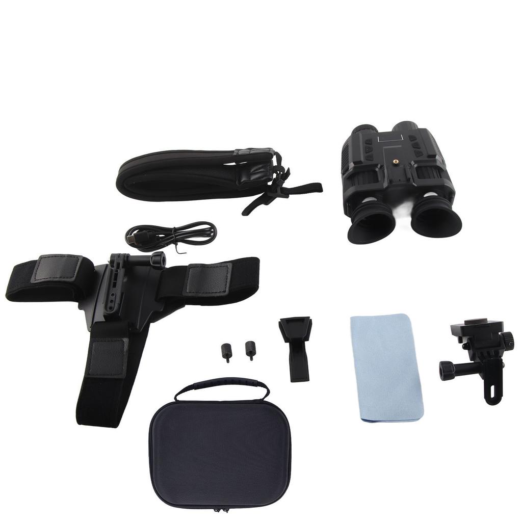 Binoclu 4K cu montare pe cap pentru vedere nocturnă, HD, infraroșu, digital, pentru exterior, vedere nocturnă alb-negru