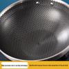 Zhi Shi 34cm 304 Stainless Steel Flat-Bottom Wok