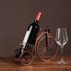 Creative Wine Bottle Holder Wine Rack for Single Bottle Three-wheeled Car Shaped Wine Organizer Stand Countertop Dis