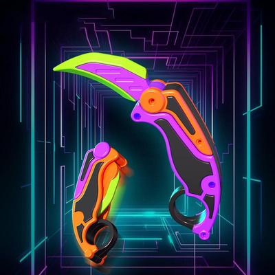 3D Baskılı Yerçekimi Pençe Bıçak Fidget Oyuncaklar Plastik Katlanır Kelebek Bıçak Yetişkin Stres Giderici Oyuncaklar Roman Çocuk Oyuncak Noel Hediyeleri