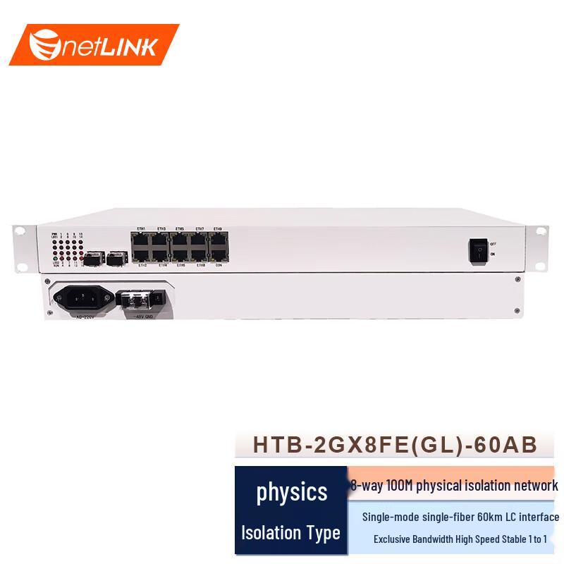 

netLINK 8-Port Physical Isolation Fiber Optic Transceiver