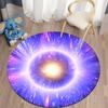 Round Galaxy Space Rug Kids Room Play Area Rug Soft Kids Bedroom Game Mat Cozy Home Rug