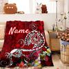 Polynesian Tattoo Design Customize Your Name Home Blankets Comfortable Soft Lightweight Allseason Multipurpose Blanket For Picnics Sofas Offices Beds
