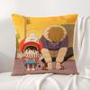 K-Kotaro Lives Alone Cushion Cover Summer Coolness Linen Fabric Double-Sided Printing Pillow Case Sofa Home Decor Gift