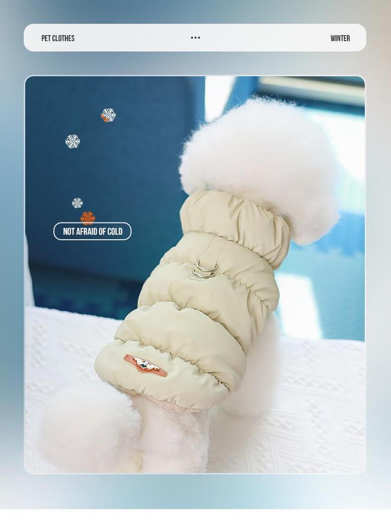 Warme Winterhunde-Weste mit Schnalle - Baumwollmantel für Welpen