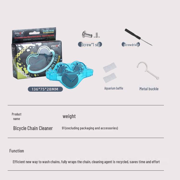 Bisiklet ve Motosiklet Zincir Temizleme Seti: Dağ Bisikleti Zincir Temizleyici ve Bakım Fırçası