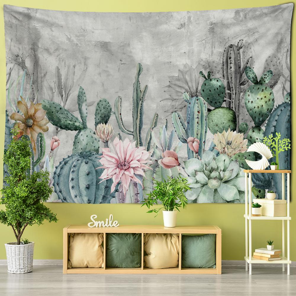 Desert Cactus Tapestry Desert Desolate Place Huge Cactuses Wildness Weathered Wall Hangings for Adults Kids Bedroom Dorm Decor