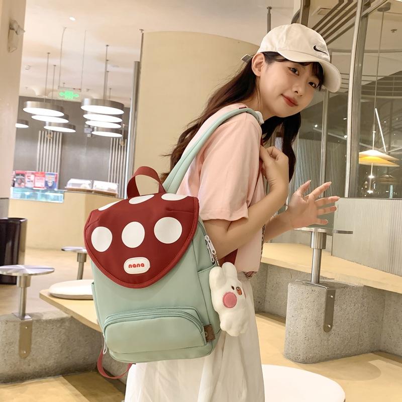 Süßes Dopamin-Mädchen Pilz kleiner Rucksack Studenten-Reisetasche 2025 neuer Rucksack Reiserucksack