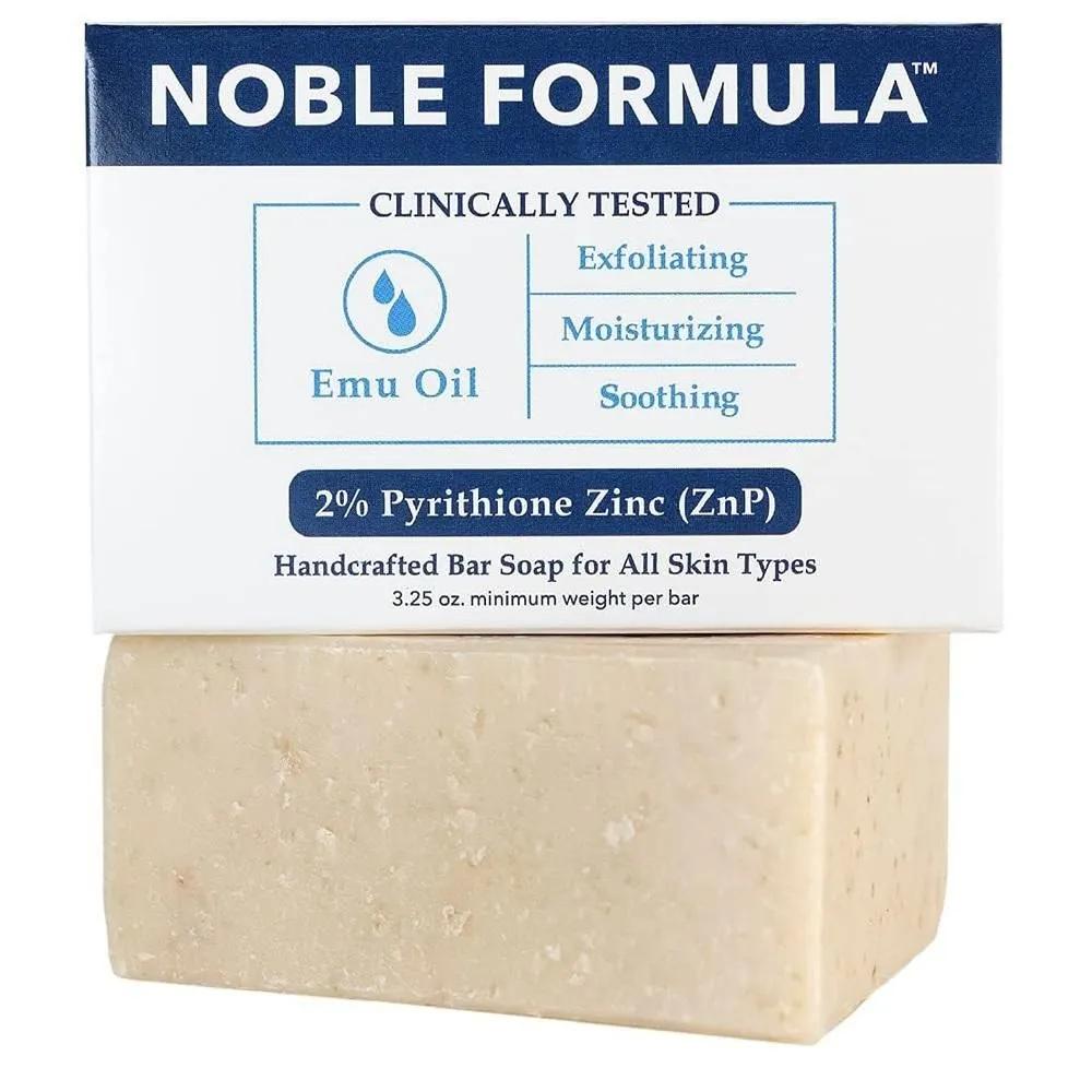 Мыло с маслом эму Noble Formula 92 г 1 упаковка Noble Formula 2% пиритион цинка (ZnP) Мыло-брусок с маслом эму