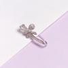 S925 Sterling Silver Safety Clip Pendant with Jade and Crystal